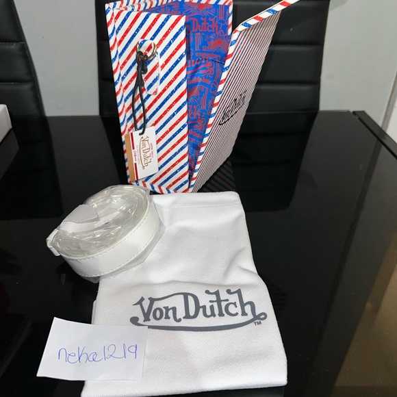 Von Dutch Unisex Magnetic Crossbody Vertical Box Bag - Picture 7 of 7